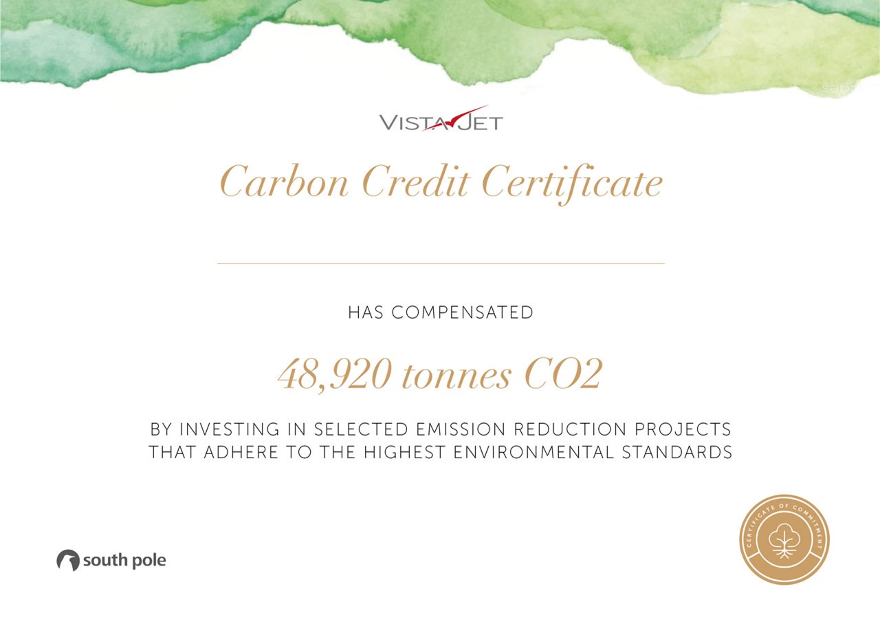 Carbon Credits Vistajet